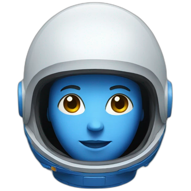 Astronaut head with blue helmet emoji