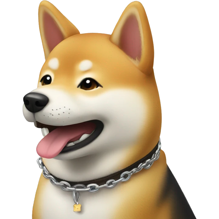 a smiling shiba inu with a collar that says NEIRO emoji