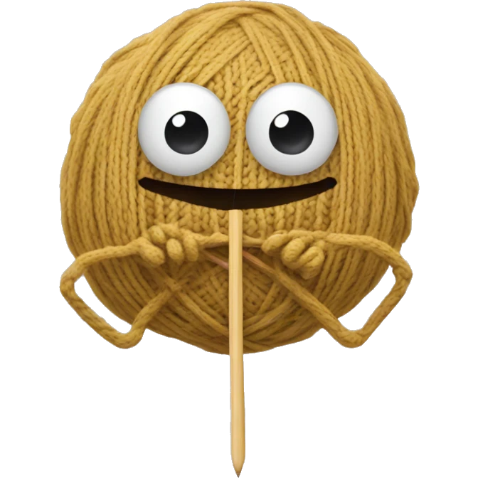 spider holding knitting needles emoji