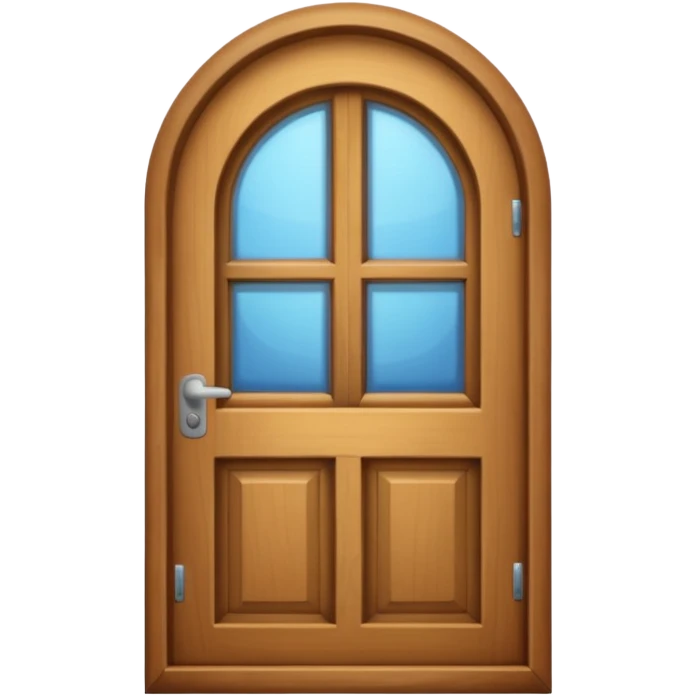 A door emoji in the style of Apple emoji with a window. emoji