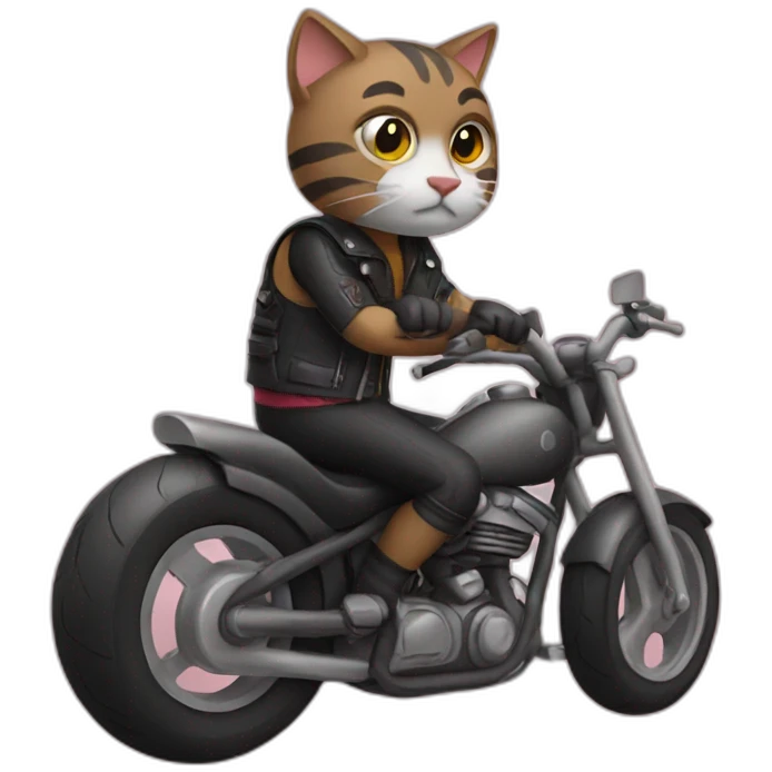 Cat biker emoji