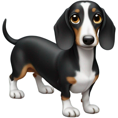 Black and white dachshunds  emoji