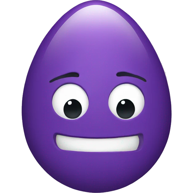 Purple egg happy emoji
