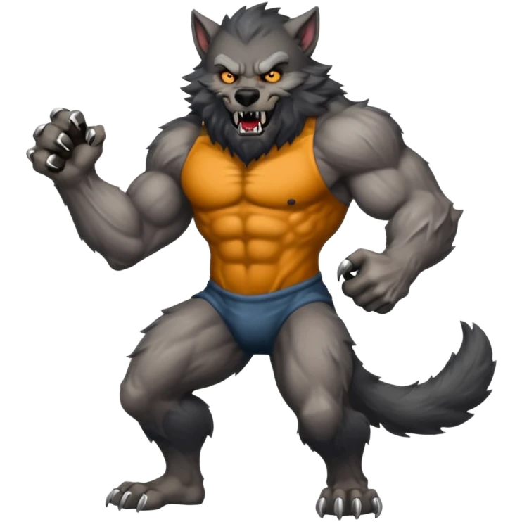 werewolf, full body. emoji