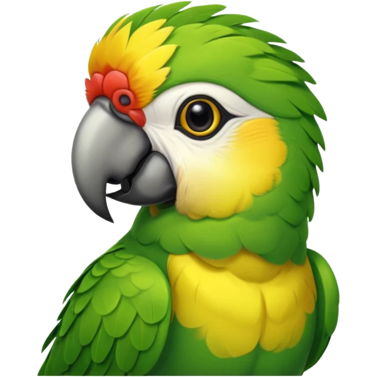 green parrot with shirt emoji