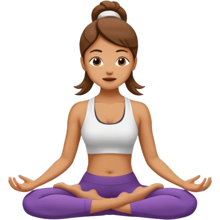 woman burping during yoga practice emoji