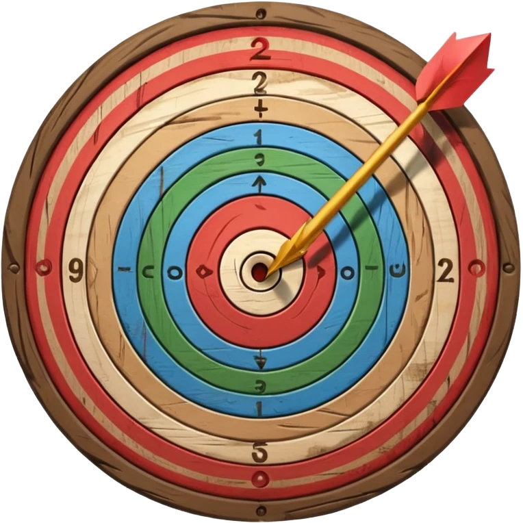 target with an arrow in the center emoji