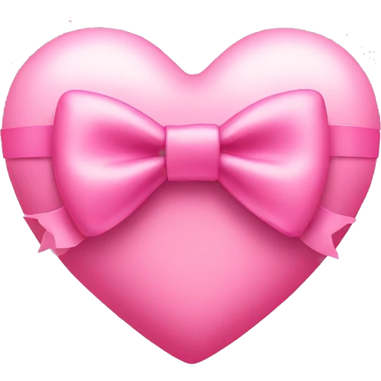 A pink heart with a bow in it emoji