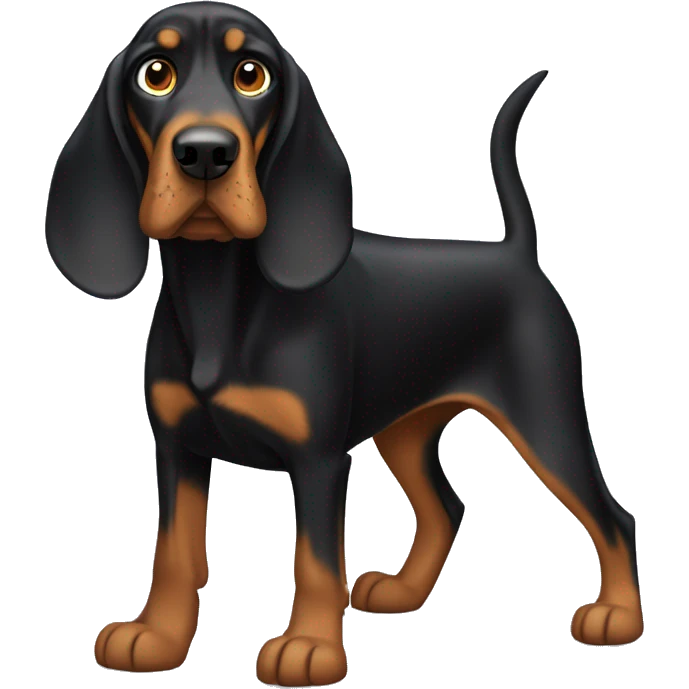 Black and tan coonhound emoji