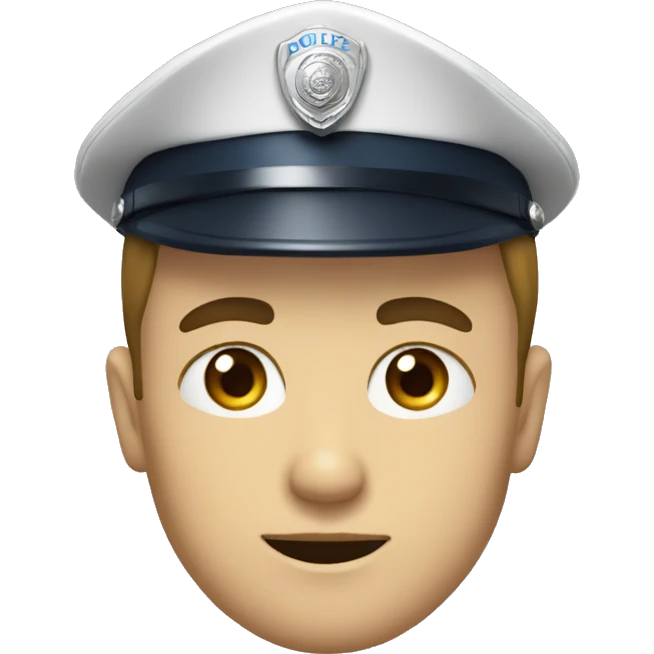 policia con ojos azules emoji