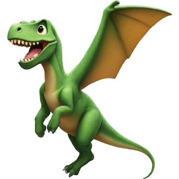 dinosaur flying emoji