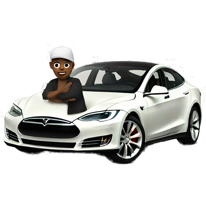 Me with my Tesla  emoji