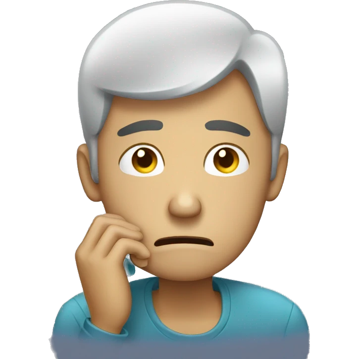 Man crying looking at phone  emoji
