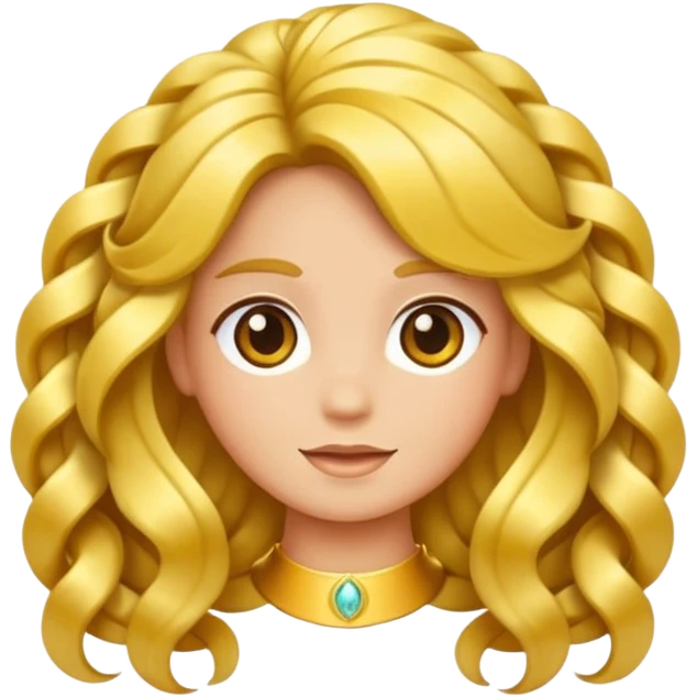 Corona de pelo dorada emoji