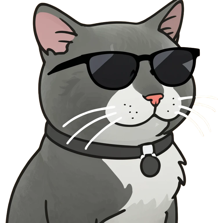 Cat with sunglasses emoji