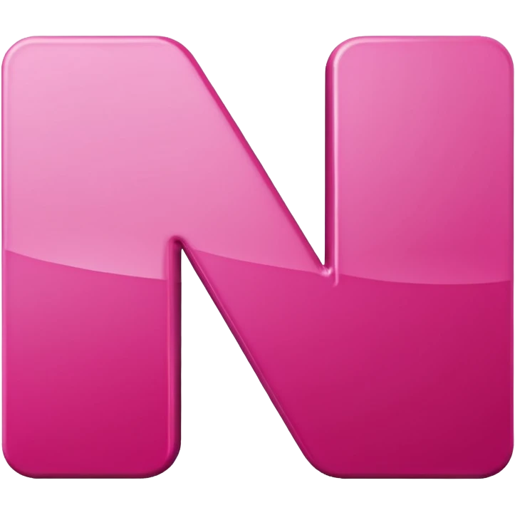 Netflix aesthetic "N" logo in pink emoji
