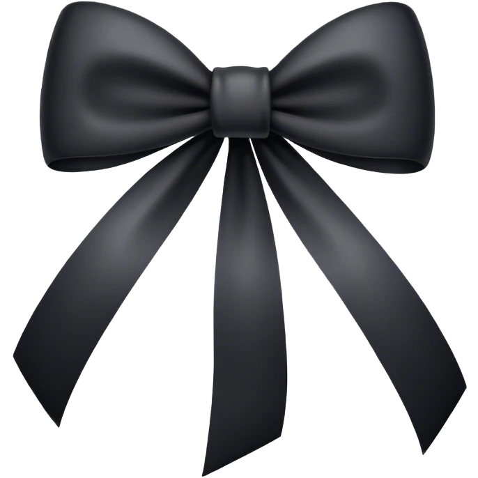 Black bow emoji