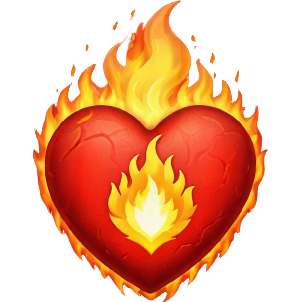 ATeşli kalp emoji