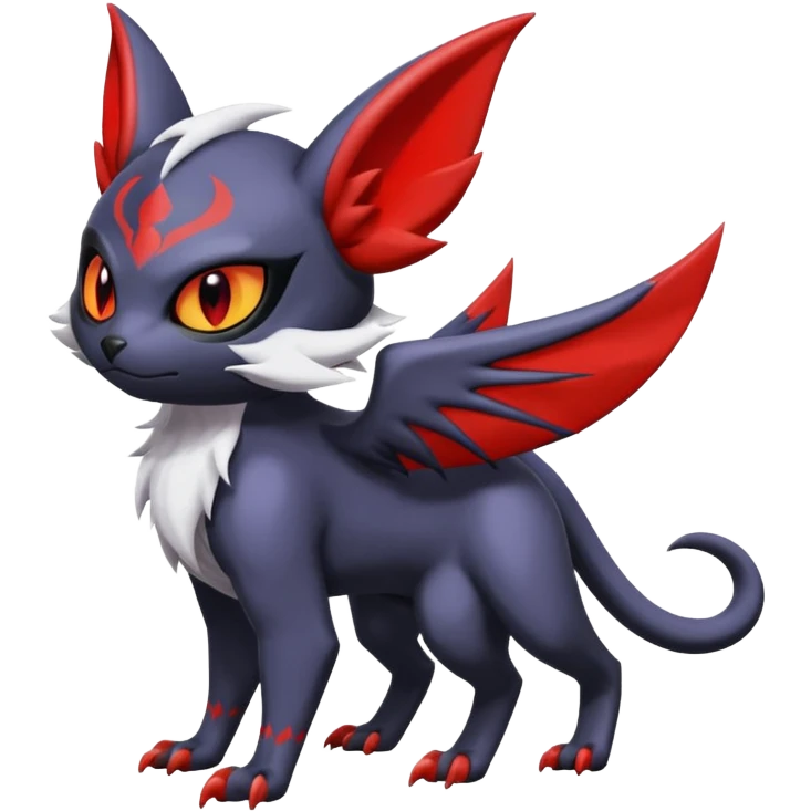 Noibat-Absol-Nargacuga-Litten-Torracat-fusion-Fakemon-Pokémon-creature  emoji
