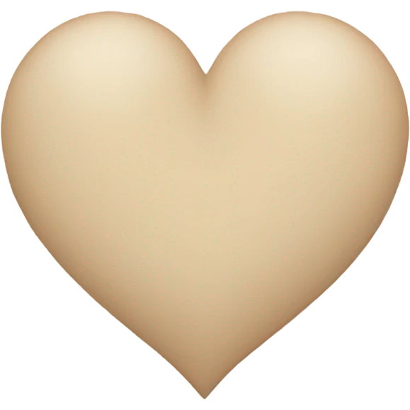 Beige heart  emoji