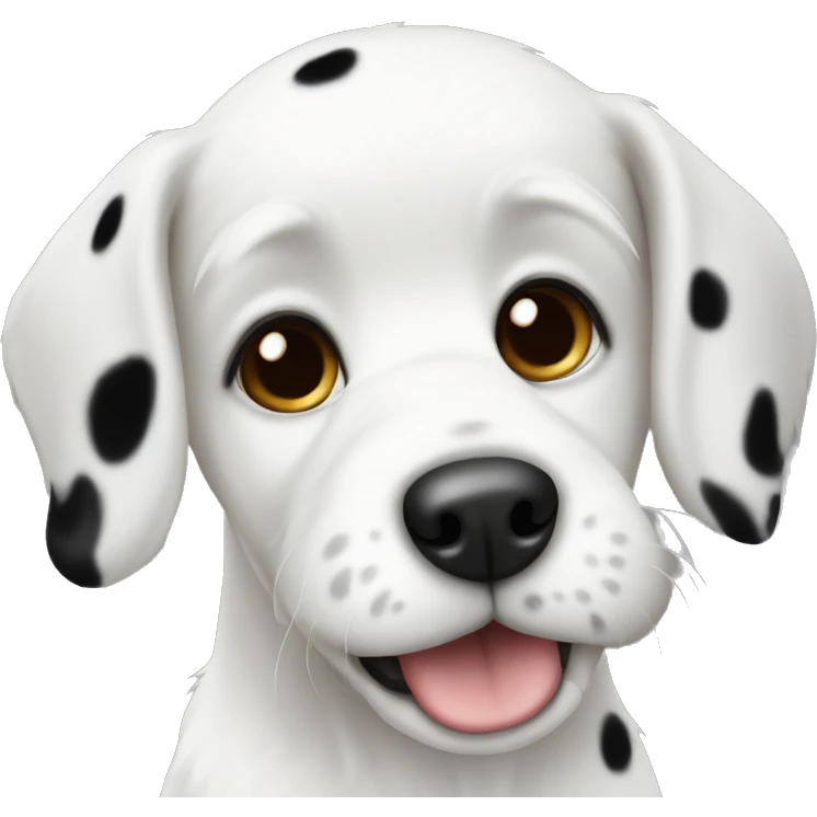 white dog with black spots small emoji