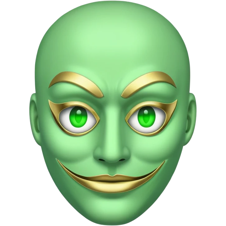 Green face with money symbol eyes with shiesty mask on  emoji