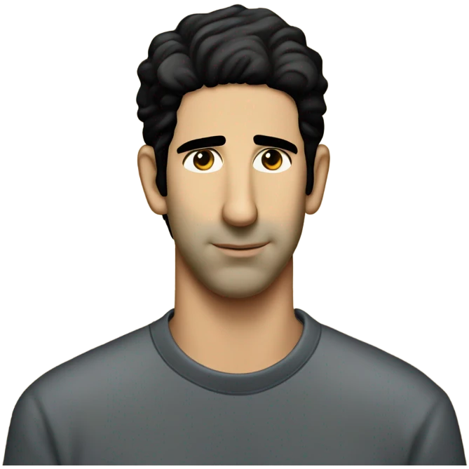 younger David Schwimmer very sad, no facial hair emoji