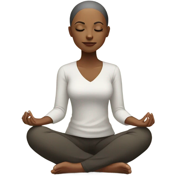 Bald Black woman meditating  emoji