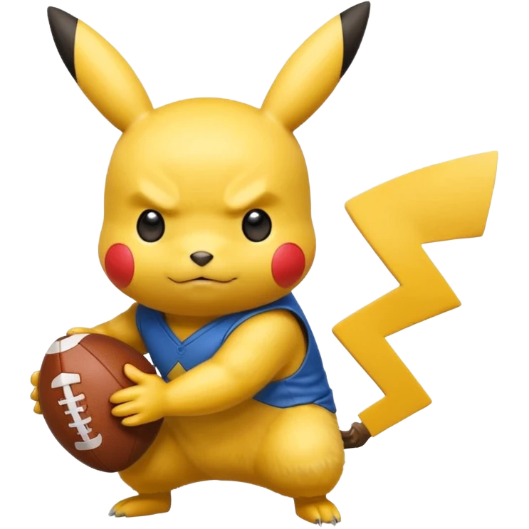 Pikachu as a football player emoji