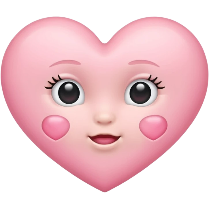 Soft baby pink heart emoji