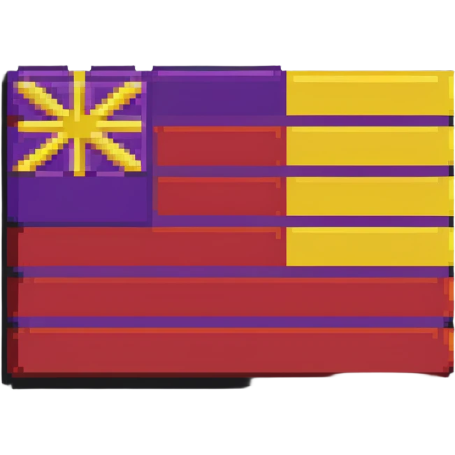 flag with three horizontal stripes - red, yellow, and purple emoji