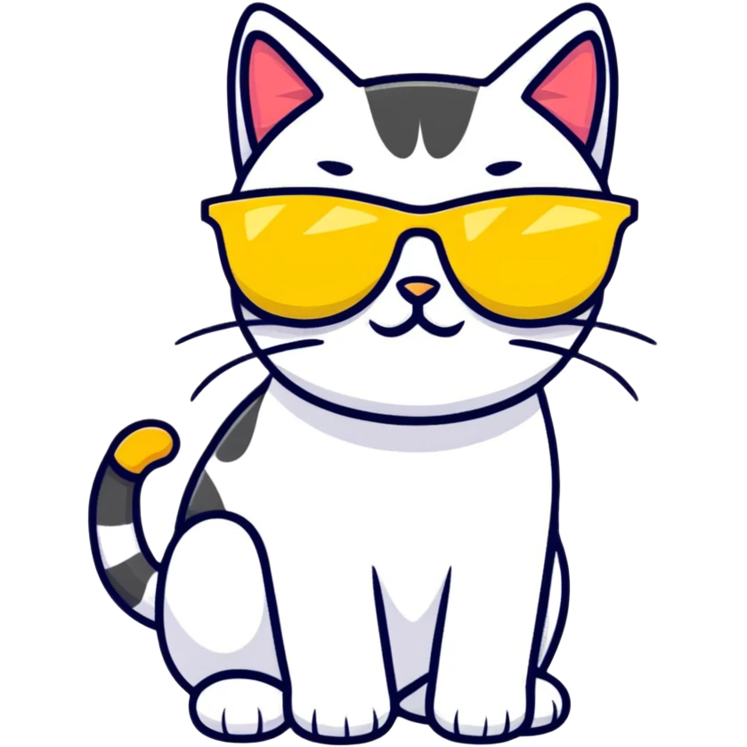 Cat with sunglasses emoji