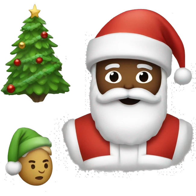 Santa and Christmas tree emoji