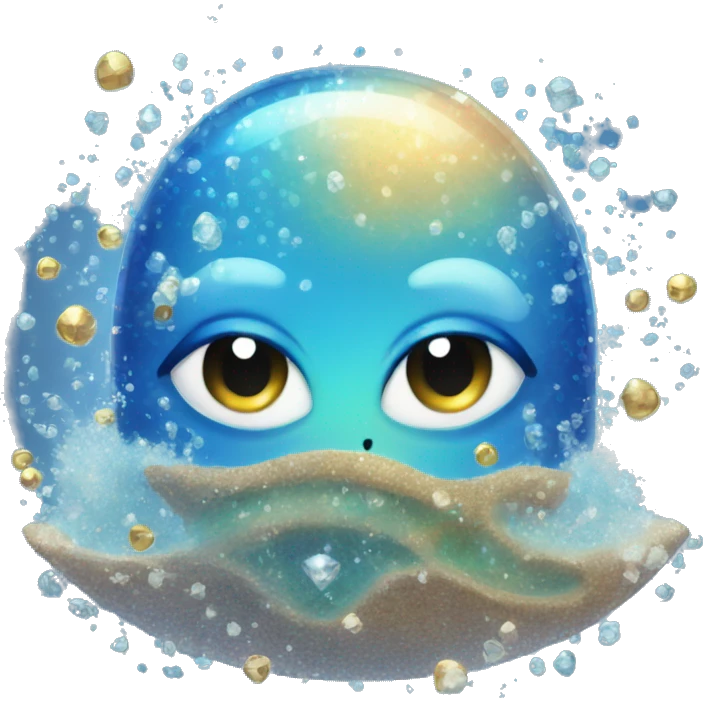 Sparkly ocean emoji