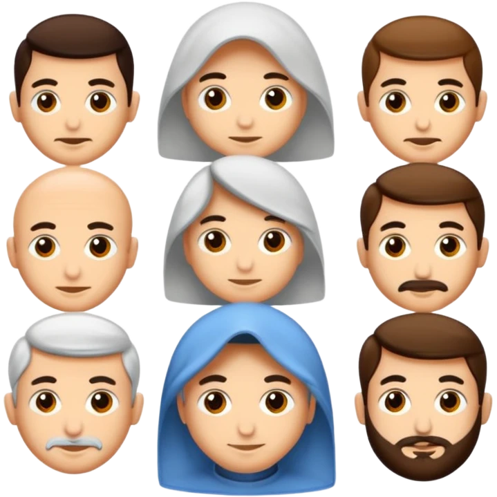 Beyaz uzun ve düz saçları olan,mor göz rengi olan, bembeyaz tenli bir erkek,genç,gözleri hafif çekik ve saçları da teni de bembeyaz olacak emoji