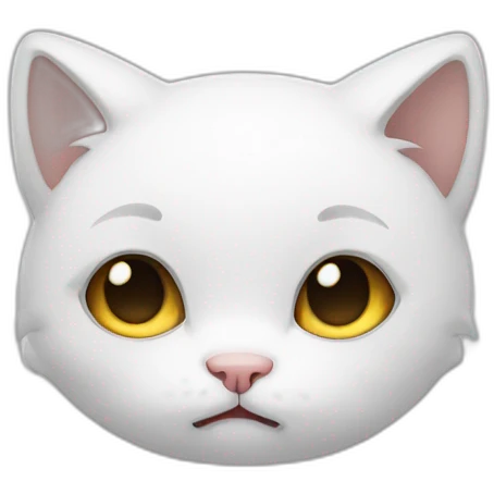 sad white kitty emoji