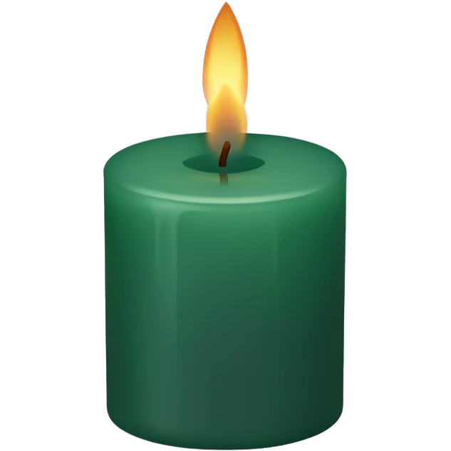  Dark Green candle  emoji