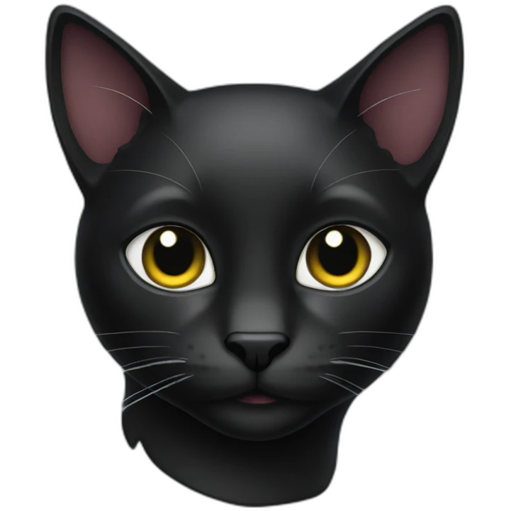 cyber black cat emoji