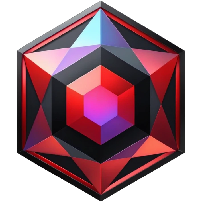  Black-Red-Iridescent-Decoration emoji