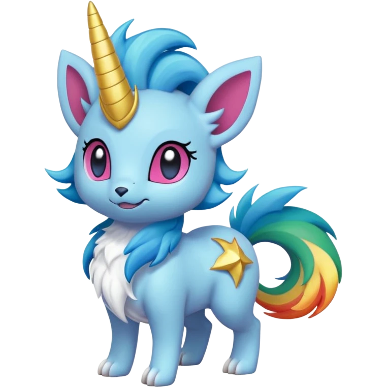 Plagg-Tikki-Celestia-Trixie-Fakémon-Pokémon-animal-hybrid-fusion-creature (full body) emoji