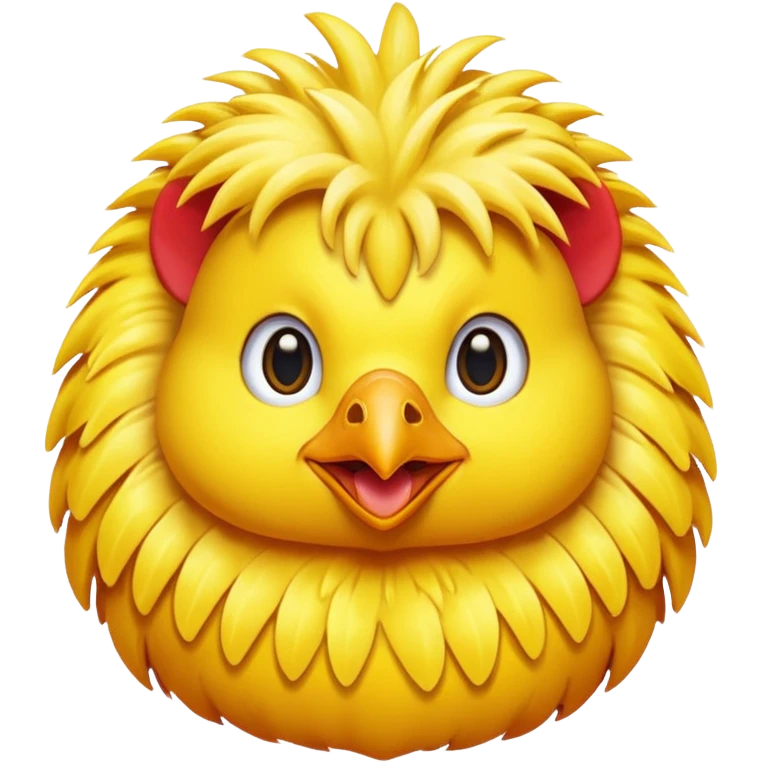 Farvestrålende kylling emoji
