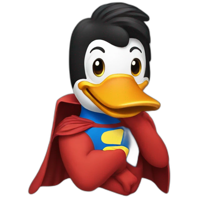 Superman duck emoji
