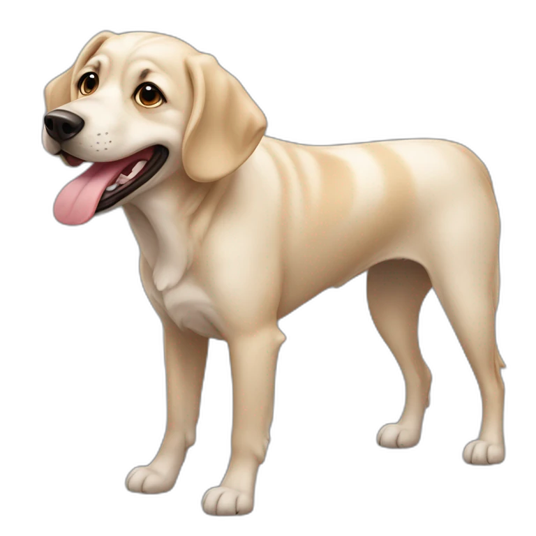 Chien avec une grosse langue  emoji