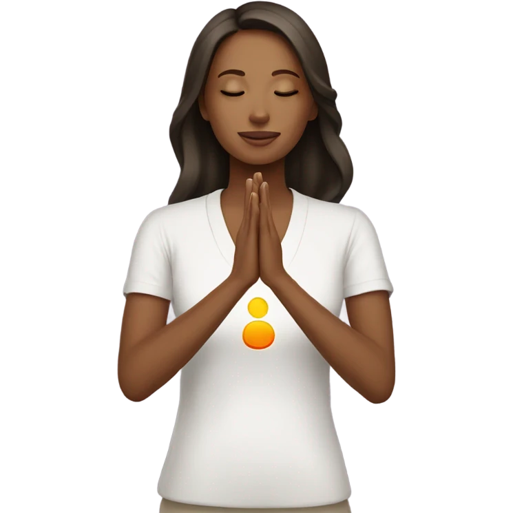 Woman receiving reiki energy  emoji