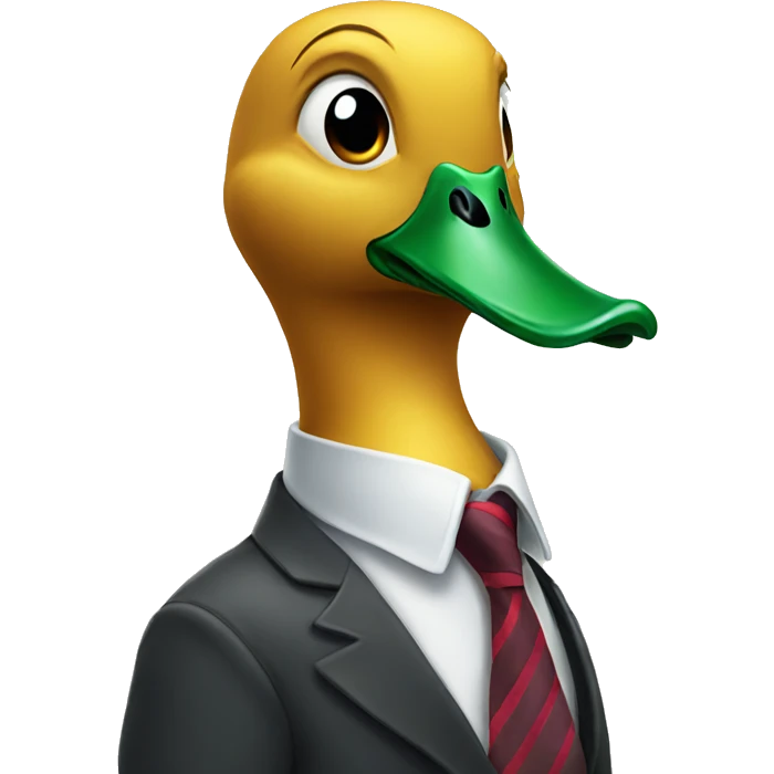 duck with a tie emoji