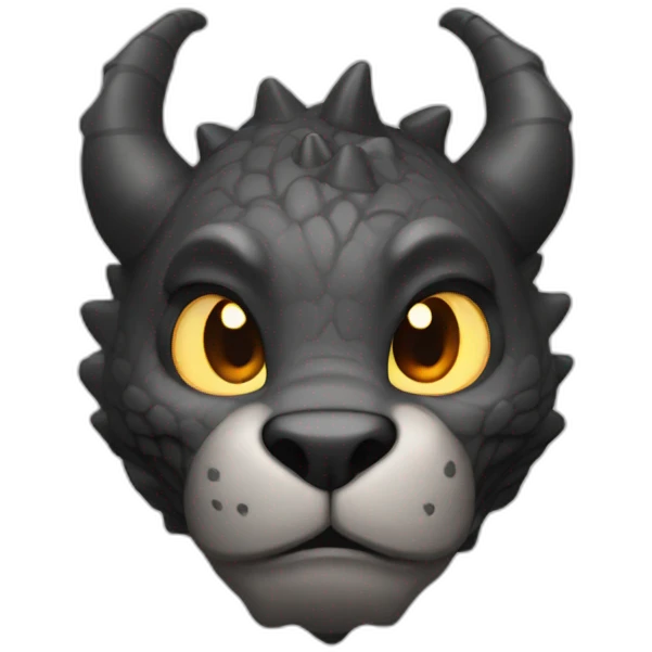 Corazón de dragón negro emoji