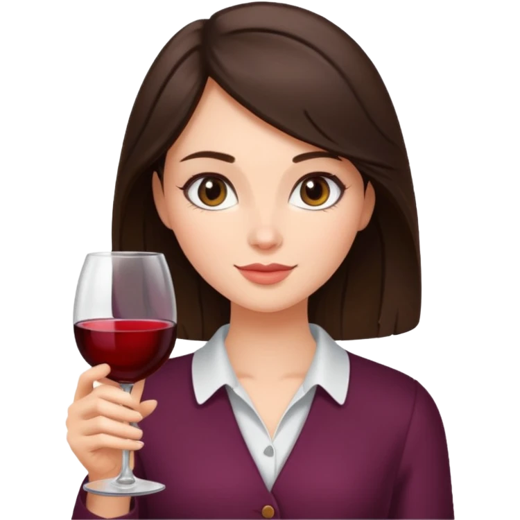mädchen mit wein in der hand brünett emoji