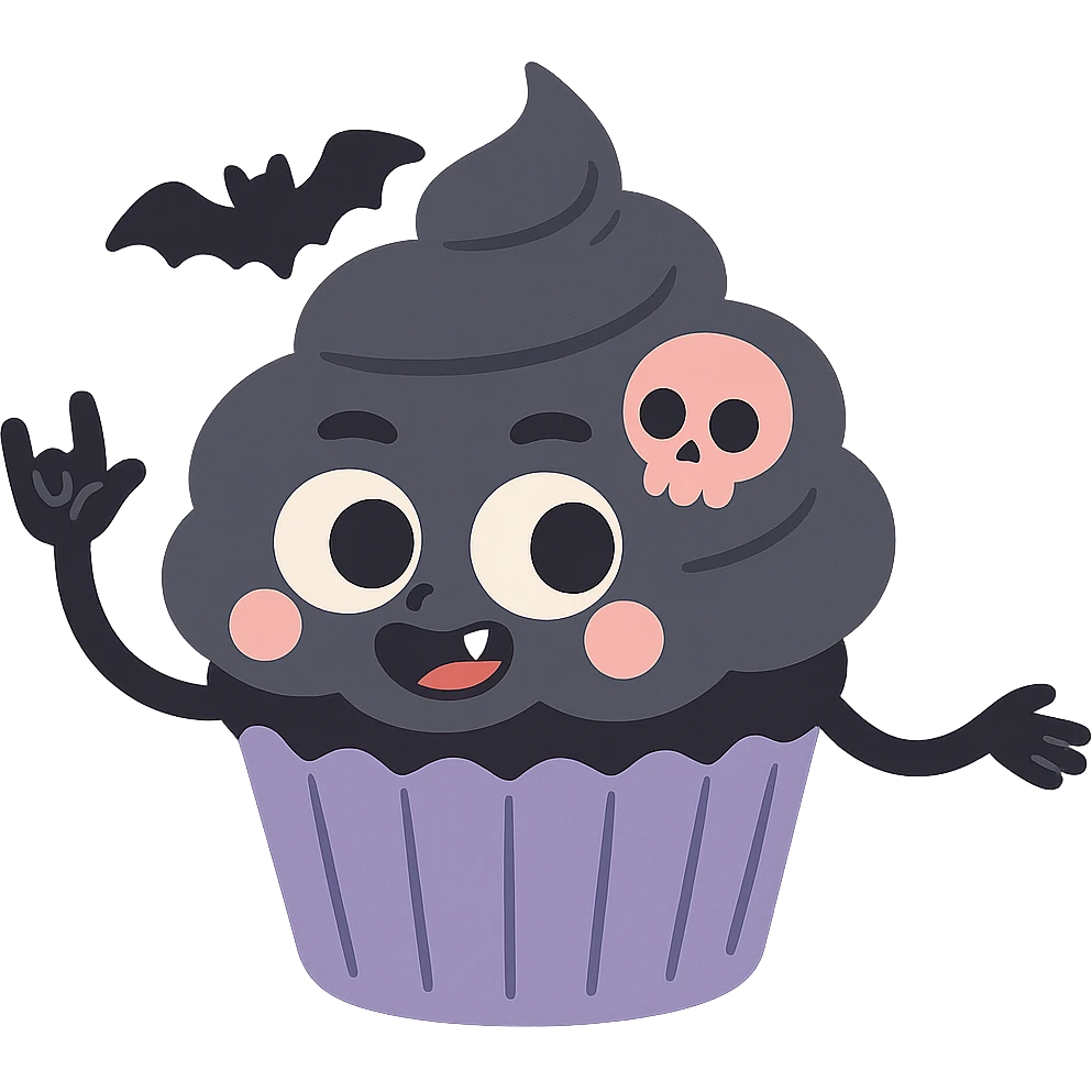 gothic cupcake emoji