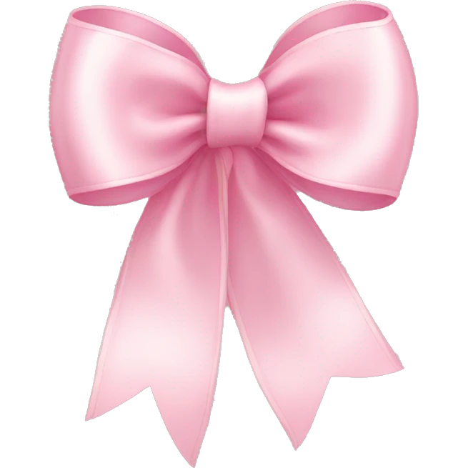 light pink ribbon bow emoji
