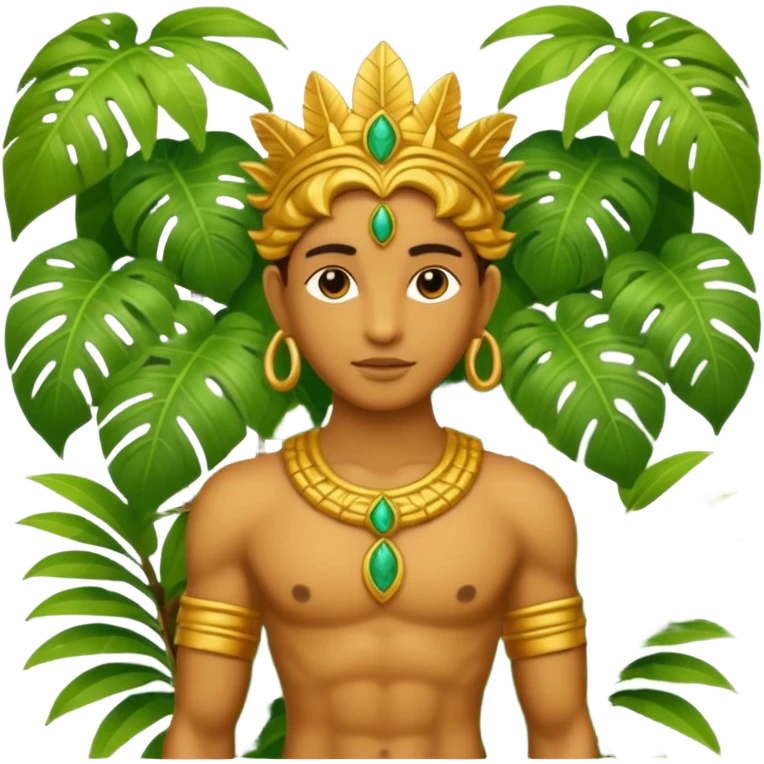Golden Statue in Jungle emoji